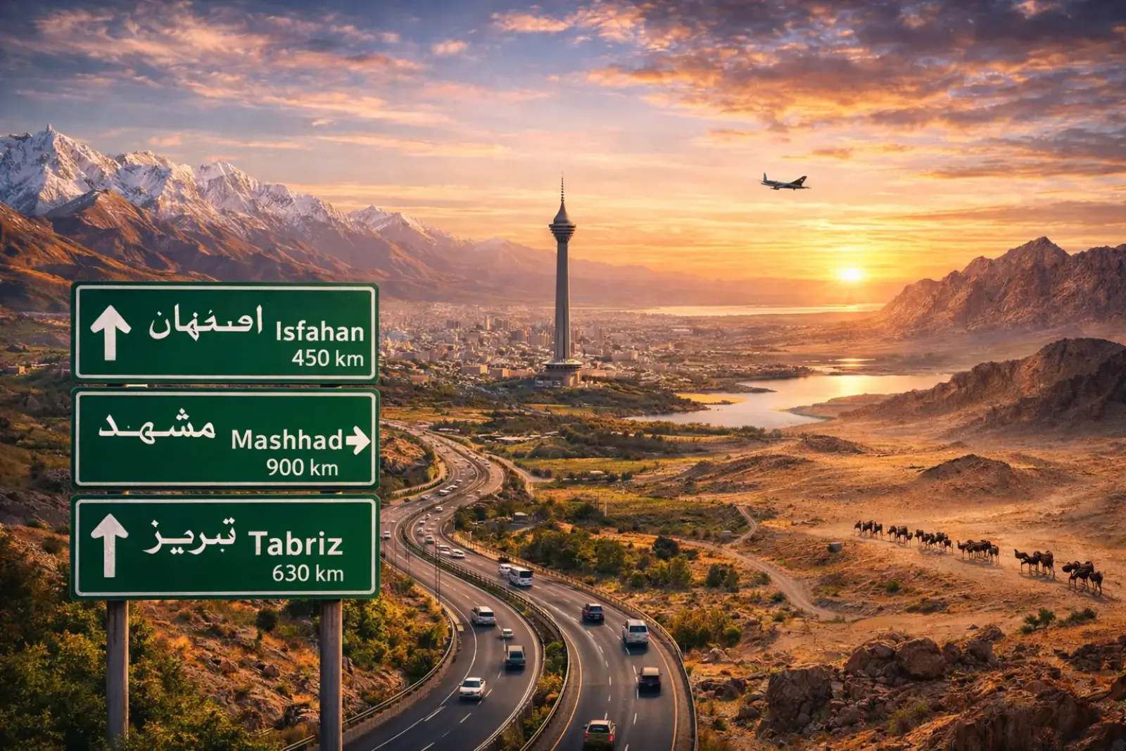 فاصله تهران تا سایر شهر ها