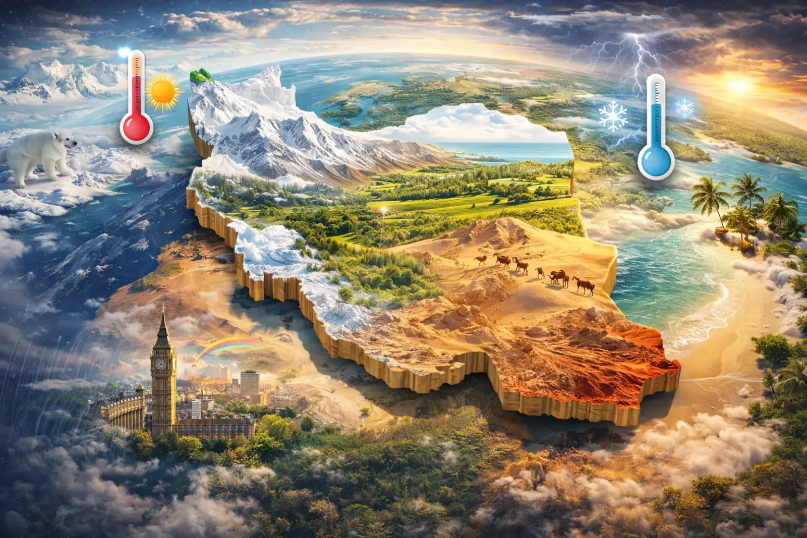 مقایسه آب و هوای ایران با سایر کشور ها